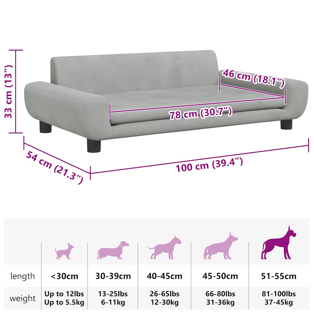 Dog Bed 100x Velvet   Dog Bed 100x Velvet