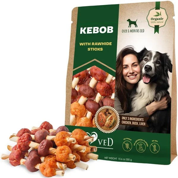 Dog Rawhide Treats With Duck And Chicken Human Grade Meat All Natural Organic Dried Snacks Grain Free Long Lasting Chews For Large And Small Dogs