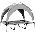 PawHut Cooling Raised Pet Bed W/ Washable Breathable Mesh, For Large Dogs, 106 X 76 X 94cm - Light Grey