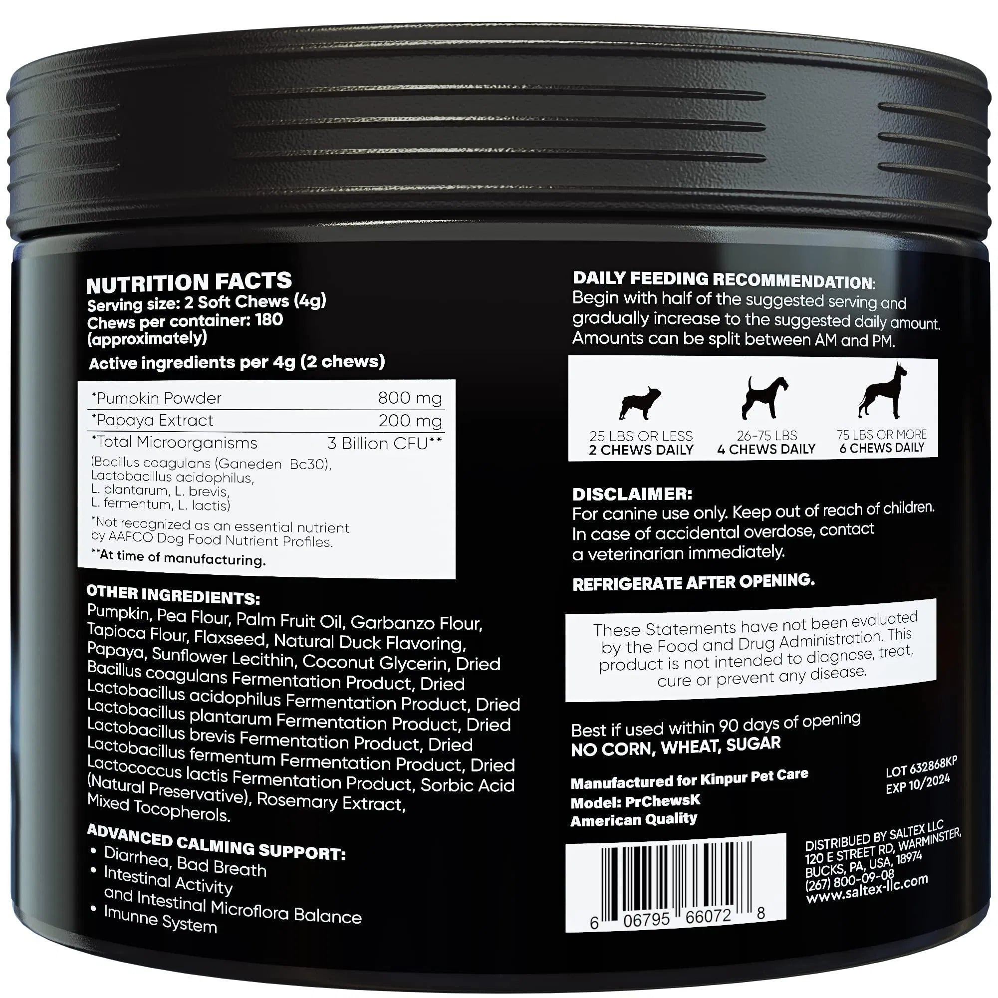 NO AMAZON Probiotics For Dogs Support Gut Health Itchy Skin Allergies Yeast Balance Immunity Probiotics And Digestive Enzymes For Small Medium And Large Dogs 180 Probiotic Chews For Dogs Duck Flavor