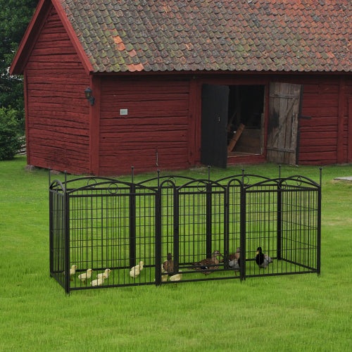 32 Inch 8 Panel Metal Dog Fence Pet Outdoor Playpen